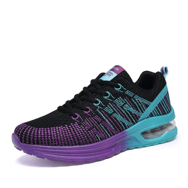 Cushioning Women Sock Sneakers Breathable Mesh Yellow Running Shoes Height Increasing Wedge Sports Shoes Thick Sole Platform 42