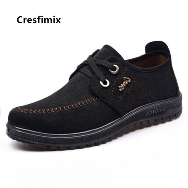 Cresfimix Chaussures Hommes Men Casual Brown Light Weight Spring Shoes Male Leisure Street Shoes Man Black Lace Up Shoes E5086