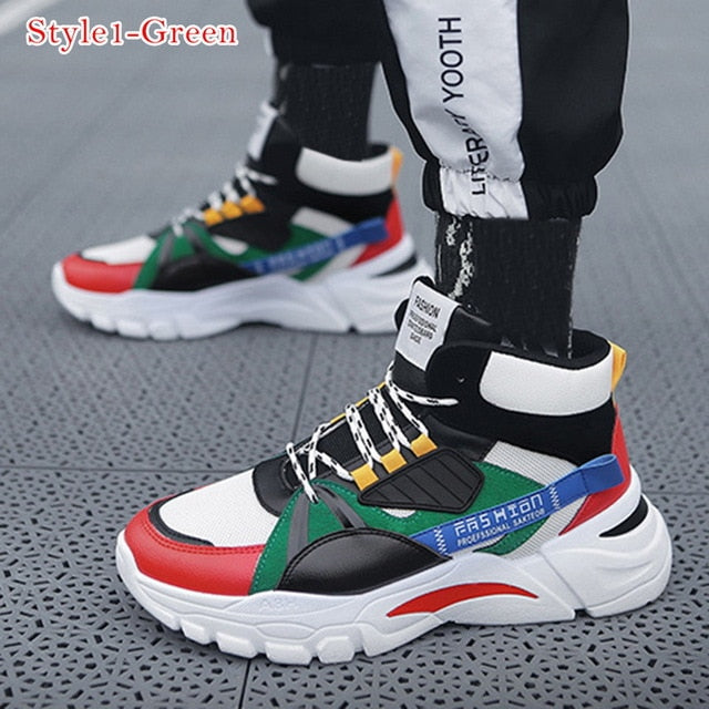 LASPERAL New Men Casual Shoes Lac-Up Men Shoes Winter Fashion Female Clunky Sneaker Casual Platform High Heel Dad Shoes 39-44