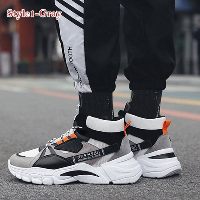 LASPERAL New Men Casual Shoes Lac-Up Men Shoes Winter Fashion Female Clunky Sneaker Casual Platform High Heel Dad Shoes 39-44